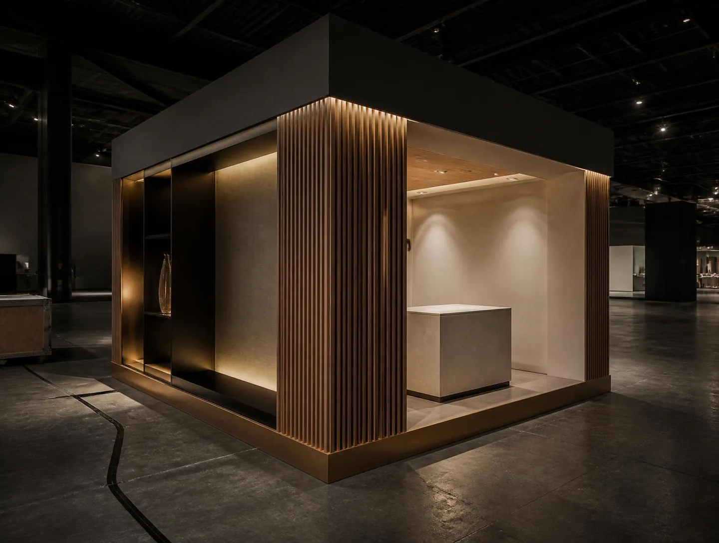 Booth pameran custom hasil produksi Livindo di area exhibition